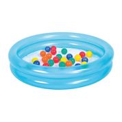 Piscina de Bolinhas Inflável Infantil 25 Bolas 120 Litros Jilong Azul