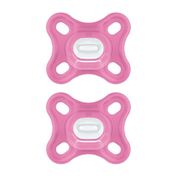 Kit 2 Chupetas Confort 100% Silicone 0-2 Meses Rosa - MAM