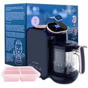 Processador de Alimentos para Bebês 4 em 1, Aquece, Tritura e Cozinha a Vapor, 110V, BrushinBella, Azul
