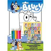 Bluey Colorindo com Adesivos