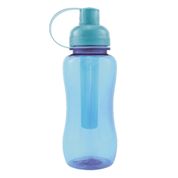 Garrafa Squeeze 600ml com Porta Gelo Azul VG Plus