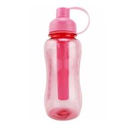 Garrafa Squeeze 600ml com Porta Gelo Rosa VG Plus