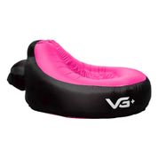 Sofá de Ar Hug Bag Inflável Camping Relaxante Rosa VG Plus