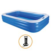Piscina Inflável Retangular Azul 712 Litros 210 Cm Pvc com Bomba Vg+