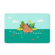 Tapete de Tecido Multiuso 60x40cm - Capivara Hora do Banho