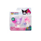 Hello Kitty - Pack com 2 Figuras e Acessórios - Kuromi e My Melody - Série 2 - Terra Dos Sonhos - Sunny