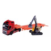 Miniatura Caminhão Volvo FH16 Globetrotter 750 XXL+Escavadeira EC220E 1/43 Burago 32312