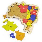 Quebra-cabeça Mapa Do Brasil Com Regiões Estados E Capitais
