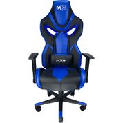 Cadeira Gamer Giratória Couro Sintético Preto / Azul Mymax - MX9