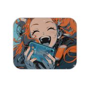 Mouse Pad em Tecido - Anime Girl - Ruiva Tech