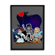 Quadro Decorativo Darth Filhos By Lua Lins - Beek