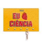 Porta Chaves 20x13cm MANUAL DO MUNDO - Eu Amo Ciência (Laranja)