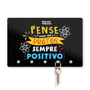 Porta Chaves 20x13cm MANUAL DO MUNDO - Pense Como Um Próton (preto)