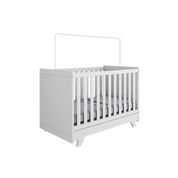 Berço / Mini Cama Infantil Retrô 2 Em 1 Branco - Peroba