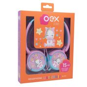 Fone De Ouvido Infantil Fones Giratorios Oex Kids Unicornio Hp304 - 85Db Rosa