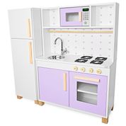 Cozinha Infantil Lilás Com Geladeira e Fogão MDF