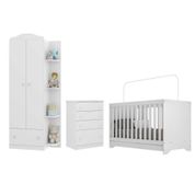 Quarto Infantil Completo João E Maria Com Berço 3x1 E Colchão Incluso Multimóveis Branco/colorido