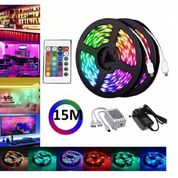15m Rgb Decorativo Linght Mudar Cor Com Controle Remoto + fonte 3 amp