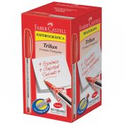 Caneta Esferográfica Trilux 1.0 Vermelha 50 Unidades 032 Faber Castell