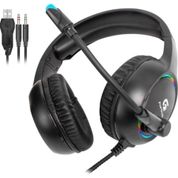 Headset Gamer Fortrek Holt P2 + Usb Rgb Preto