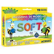 MASSA DE MODELAR SOFT 12 CORES 180G ACRILEX