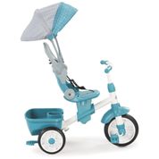 Triciclo de Passeio com 4 Estágios Proteção para Sol e Porta Objetos, LITTLE TIKES 638695C, Azul