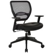 Cadeira de Escritório Ergonômica Giratória com Suporte Lombar e Altura Ajustáveis, SPACE SEATING 5700E, Preto