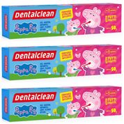 3X GEL DENTAL INFANTIL PEPPA PIG COM FLUOR 50G - DENTALCLEAN