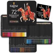 Lápis de Cor Profissional 72 Cores para Aquarela, CASTLE ART SUPPLIES