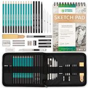 Kit Lápis de Cor Profissional com Estojo 100 peças Tintas Acrílicas, Aquarela, NORBERG LINDEN 4336945587, Preto