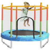 SZBOB Cama Elastica Infantil com Diametro 140 cm e Rede de Protecao para ate 60 kg Azul
