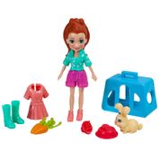 Boneca Lila e Coelhinho - Polly Pocket - Mattel