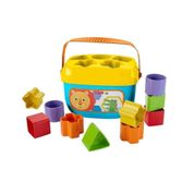 Brinquedo Balde Primeiros Blocos Fisher-Price Branco