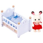 Sylvanian Families Bebê Coelho Chocolate E Cama 3+ 5017Epoch