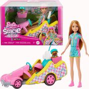 Boneca Barbie Stacie Com Pet e Veículo Kart Netflix 3+Mattel