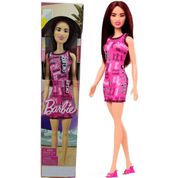 Boneca Barbie Fashion Morena Vestido Barbie 30Cm 3+ Mattel