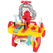 Mesa de Ferramentas Infantil - Mesa de Trabalho - Hidráulico - Vermelho - MES-564 - Fenix