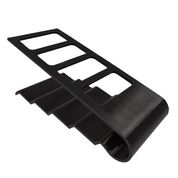 Suporte 3D Porta Controle Remoto 4 divisórias Tv 20 cm Preto