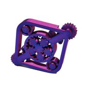 Fidget Helicoidal com Click e Engrenagens Spinner Anti Estresse Relaxante 3D Bicolor