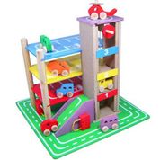 Posto de Gasolina com Garagem - Madeira - Multicolorido - Bem Infantil