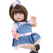 Boneca Bebê Reborn Laura Baby Alexia 40cm 100% Vinil