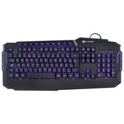 Teclado USB Gamer VX Gaming Hercules com Multimidia LED 3 Cores ABNT2 Preto - GT200