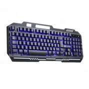 Teclado Gamer Vxshield ABNT2 Multimidia LED AZUL 1.8 M USB Topo em Metal Sensacao MECANICA-GT600