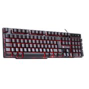 Teclado Gamer VX Gaming HYDRA 107 Teclas + 12 Multimidia LED Vermelho Sensacao Tecla MECANICA-GT702