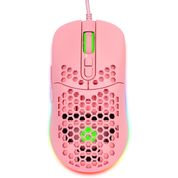 Mouse Gamer VX Gaming Void com LED RGB- 7600 DPI Rosa com Cabo USB 1.8 Metro - MGV120R