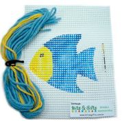 Kit p/ Aprender a Bordar - Peixe - Kits for Kids