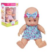 Boneca de Brinquedo Bibi Babies Vestido e Laço BeeToys 12 CM