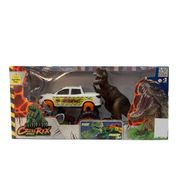 Carrinho Cross Rex Attack Pick Up Dino Car Branco Samba Toys