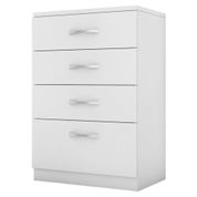 Cômoda Para Quarto 4 Gavetas Astral 02 Branco - Mpozenato