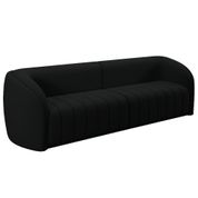 Sofá 04 Lugares Para Sala De Estar 252 cm Lazio M03 Veludo Preto - Lyam Decor